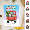 Merry Woofmas Peeking Dog Christmas Personalized Postcard