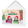 Merry Woofmas Peeking Dogs Christmas Personalized Postcard