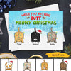 Wish You Nothing Butt Meowy Christmas Cat Butt Personalized Postcard