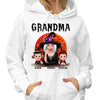 Halloween Moon Grandma Mom Witch With GrandKids Personalized Shirt