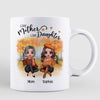Fall Season Doll Like Mother Like Daughters Sitting Personalized Mug (11oz)