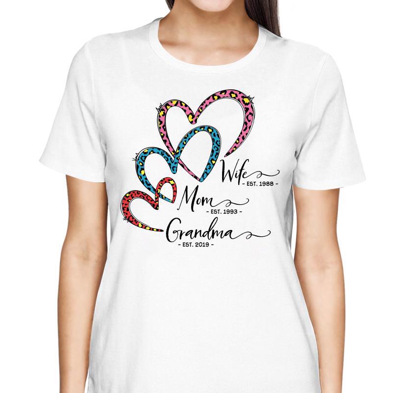 Grandma Est Heart Personalized Shirt