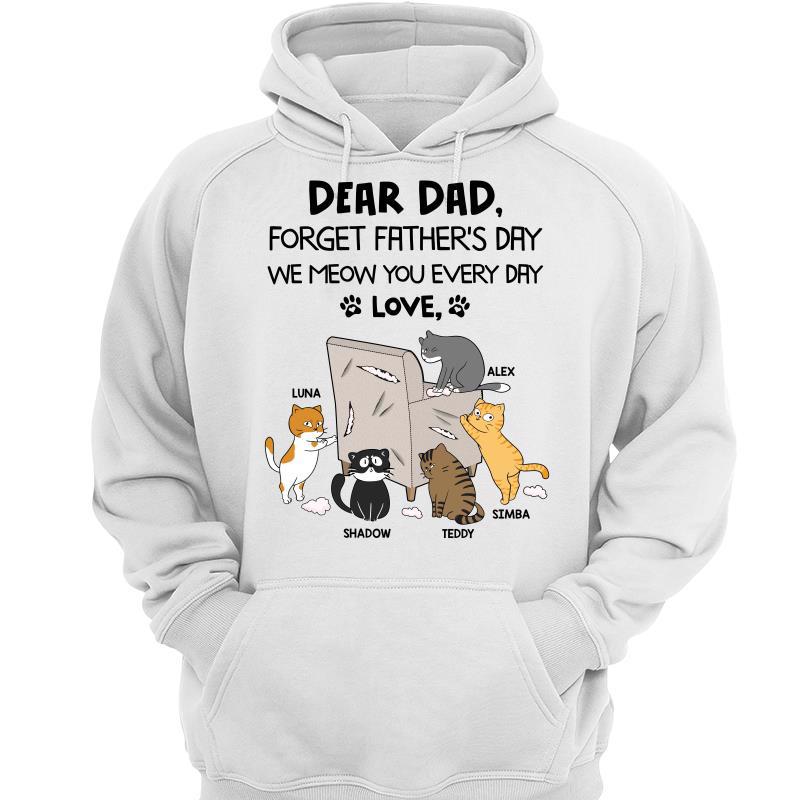 Forget Father‘s Day Cats Scratching Chair Personalized Shirt