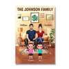 Family Dad Mom Kids Personalized Poster