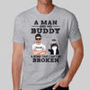 A Guy And His Buddy Real Man Cat Dad Personalized Shirt