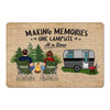 Back View Camping Couple Personalized Doormat