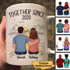 Back View Couple Sketch Bridge Landscape Personalized Mug