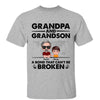 Grandpa Grandkid Bond Can‘t Be Broken Personalized Shirt