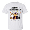 Happy Halloween Fluffy Cats Sitting Personalized Shirt