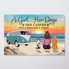 A Camping Girl And Her Dog Beautiful Thing Personalized Poster