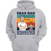 Dear Dog Dad Retro Frame Personalized Hoodie Sweatshirt