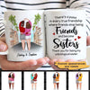 Besties Heart Hands Standing On The Road Personalized Mug