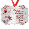 Cardinal My Mind Still Talks To You Personalized Christmas Ornament