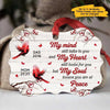 Cardinal My Mind Still Talks To You Personalized Christmas Ornament