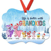 Dinosaur Better With Grandkids Personalized Christmas Ornament (Grandma And Grandpa)