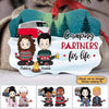 Happy Campers Chibi Couple Personalized Christmas Ornament