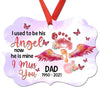 I Used To Be His Angel Dad Mom Personalized Christmas Ornament