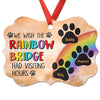 Wish Rainbow Bridge Had Visiting Hours Dog Cat Memorial Personalized Christmas Ornament