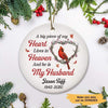 A Big Piece Of My Heart Lives In Heaven Cardinal Personalized Memorial Circle Ornament