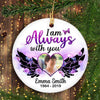 Always With You Flower Wing Personalized Memorial Circle Ornament