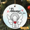 Always With You Stick Figure Personalized Memorial Circle Ornament