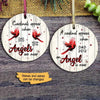 Angels Among Us Cardinal Personalized Memorial Circle Ornament