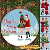 Best Friends Christmas Dresses Personalized Circle Ornament