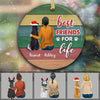 Best Friends For Life Personalized Circle Ornament