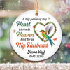 Big Piece Of My Heart Hummingbird Memorial Personalized Circle Ornament