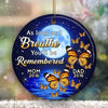 Blue Moon Reflection Memorial Personalized Circle Ornament