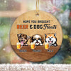 Bring Beer And Dog Treats Personalized Circle Ornament