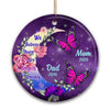 Butterflies Appear Angels Memorial Moon Flower Personalized Circle Ornament