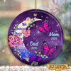 Butterflies Appear Angels Memorial Moon Flower Personalized Circle Ornament