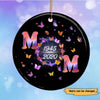 Butterfly Mom Memorial Personalized Circle Ornament