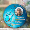 Butterfly Reflection Memorial Personalized Circle Ornament