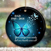 Butterfly Wings Memorial Personalized Circle Ornament