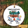 Camping Partners For Life Personalized Circle Ornament