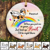 Cat Memorial Just Look Up Personalized Circle Ornament