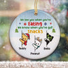 Cats See You Eating Snacks Christmas Personalized Circle Ornament