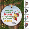 Cats See You Eating Snacks Christmas Personalized Circle Ornament