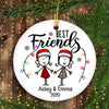 Christmas Best Friends Personalized Circle Ornament