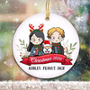 Christmas Chibi Couple 2020 Dogs Personalized Circle Ornament