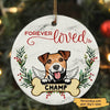 Christmas Forever Loved Personalized Dog Decorative Memorial Ornament