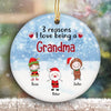 Christmas Love Being Nana Personalized Circle Ornament