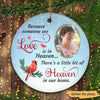 Christmas Someone We Love In Heaven Memorial Personalized Circle Ornament