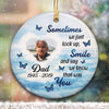 Cloudy Sometimes I Just Look Up Memorial Personalized Circle Ornament