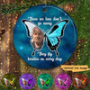 Colorful Butterfly Photo Memorial Circle Ornament
