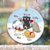 Cute Cat Christmas Personalized Circle Ornament
