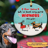 Dachshund Been A Good Wiener Circle Personalized Decorative Christmas Ornament