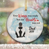 Dad On Cloud Memorial Personalized Circle Ornament